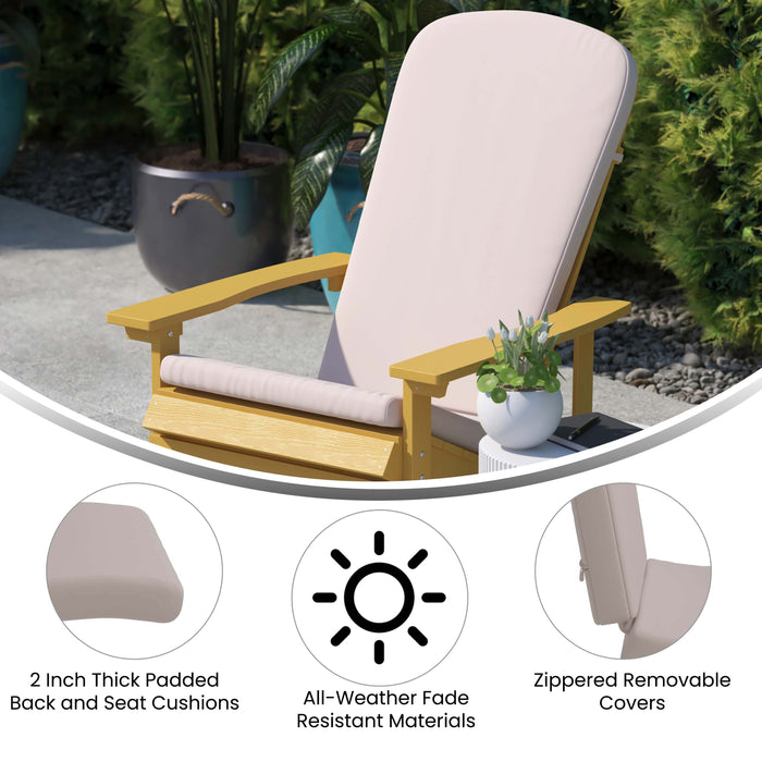 Haven Set of Two All-Weather Poly Resin Folding Adirondack Chairs for Indoor/Outdoor Use