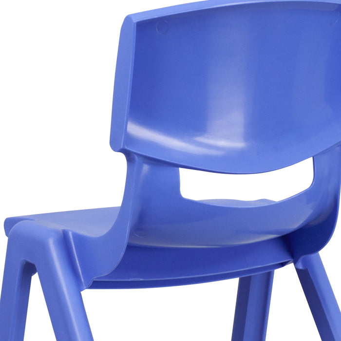 2 Pack Plastic Stackable School Chair with 15.5"H Seat