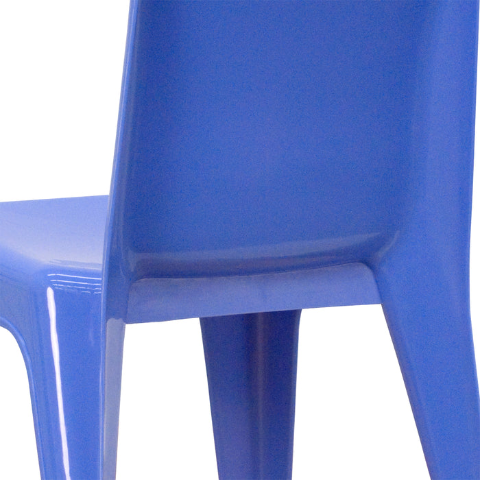 4 Pack Plastic Stack School Chair with Carrying Handle and 11" Seat Height