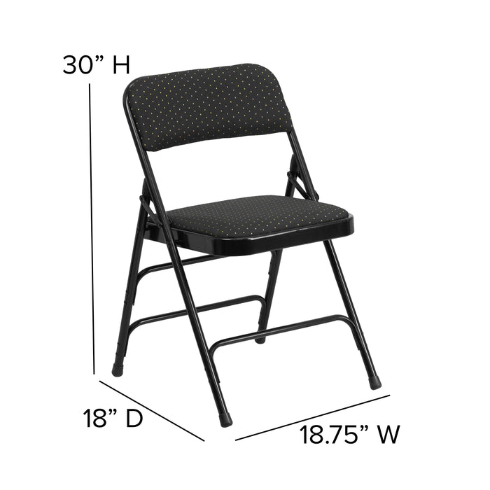 2 Pack Home & Office Party Events Fabric Padded Metal Folding Chair