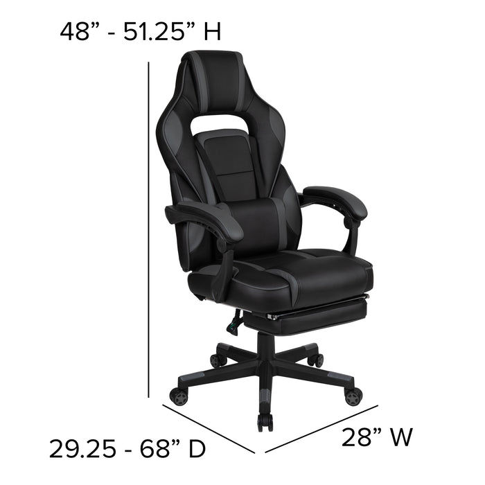 BlackArc Gaming Bundle-Cup/Headphone Desk & Reclining Footrest Chair