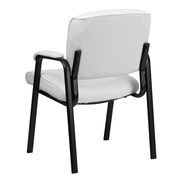 LeatherSoft Executive Reception Chair with Powder Coated Frame