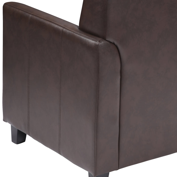 LeatherSoft Chair with Clean Line Stitched Frame