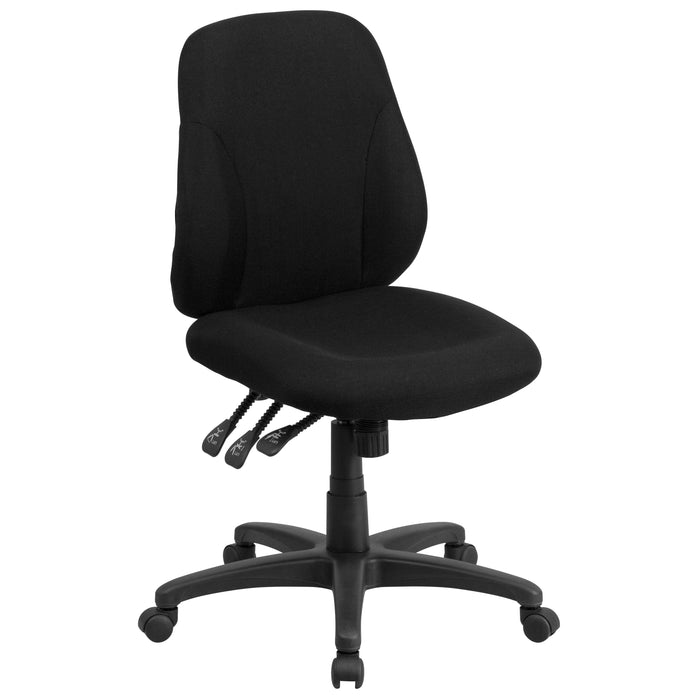 Mid-Back Fabric Multifunction Swivel Ergonomic Task Office Chair with 1.75" Back Adjustment
