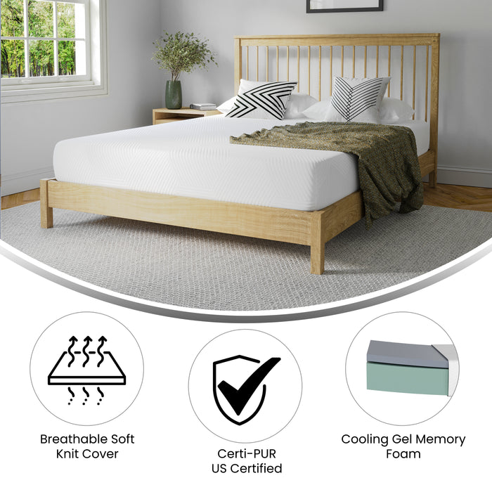 Camellia CertiPUR-US Certified Memory Foam Mattress Infused with Charcoal & Green Tea Cooling Gel