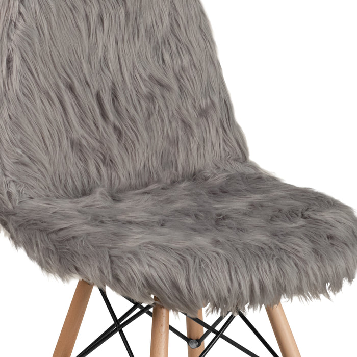 Shaggy Dog Fur Accent Chair