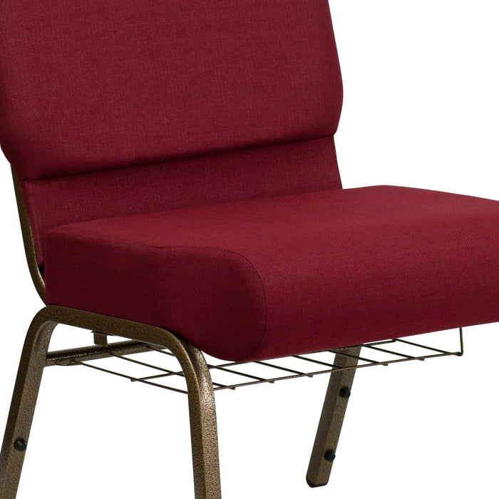 21"W Church/Reception Guest Chair with Communion Cup Book Rack