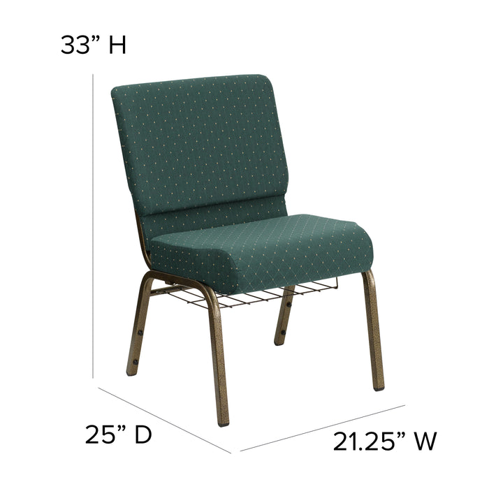 21"W Church/Reception Guest Chair with Communion Cup Book Rack