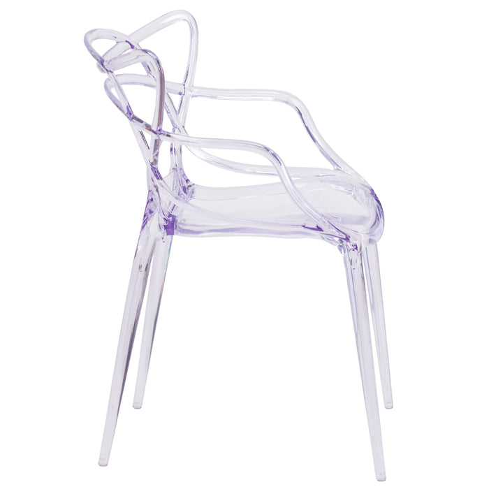 Transparent Fluid Style Stacking Side Chair