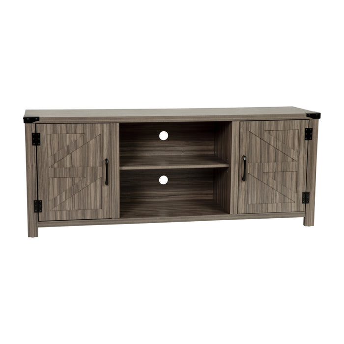 59 Inch Barn Door TV Stand Fits up to 65" TV's with Adjustable Shelf