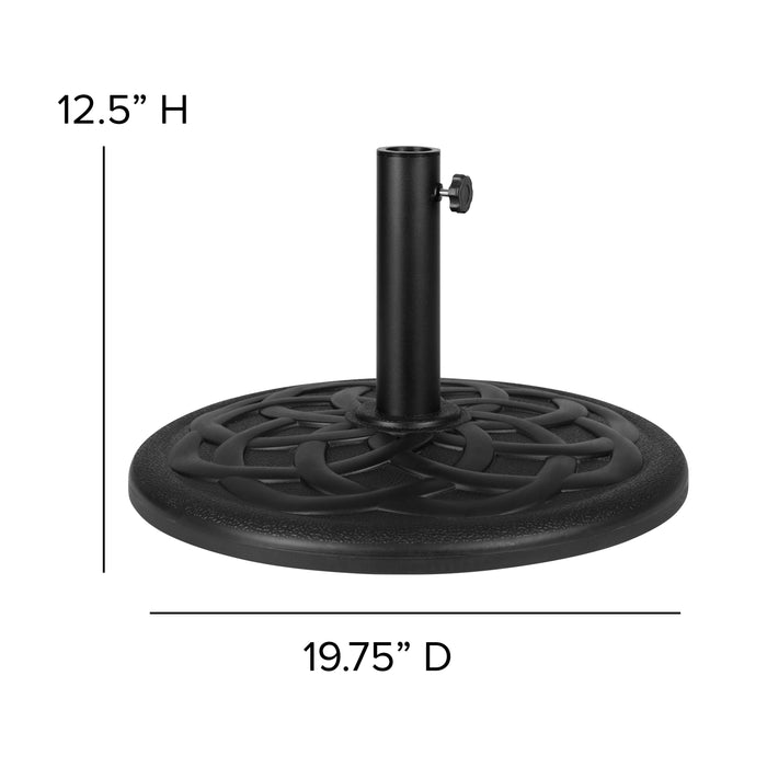 Universal Cement Patio Umbrella Base - Weatherproof - 19.25" Diameter