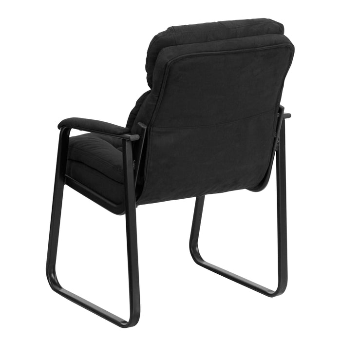 Executive Side Reception Chair with Lumbar Support and Sled Base