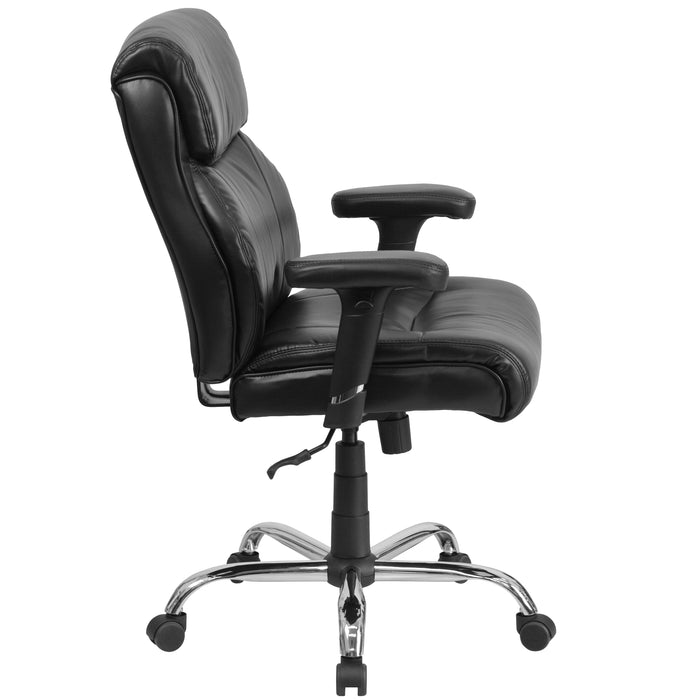 400 lb. Big & Tall Mid-Back Swivel Clean Line Stitch Ergonomic Task Office Chair