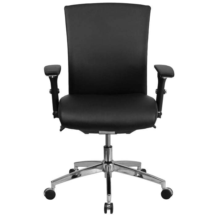 24/7 300 lb. Rated Seat Slider Ergonomic Office Chair with Adjustable Lumbar