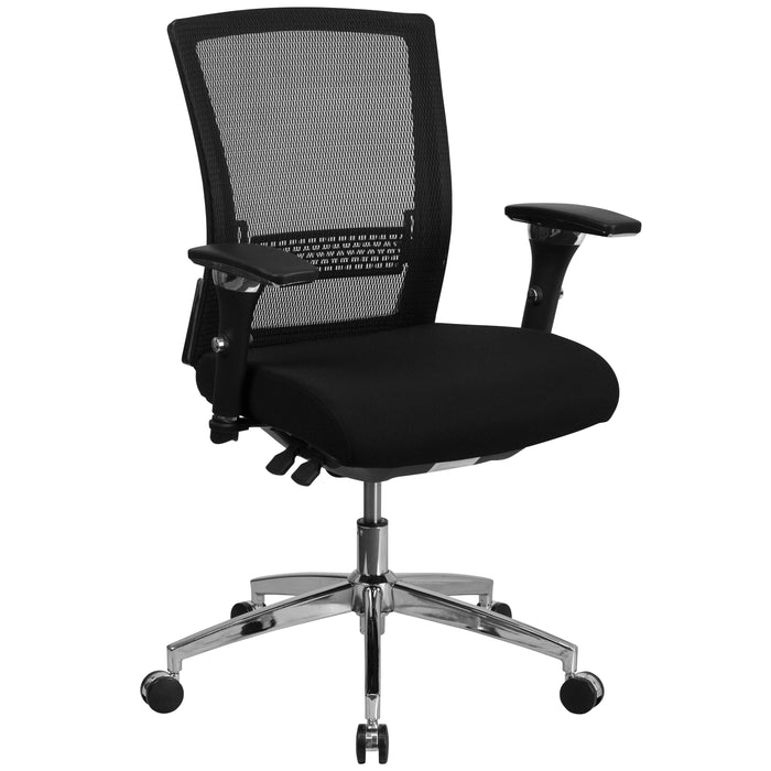 24/7 300 lb. Rated Seat Slider Ergonomic Office Chair with Adjustable Lumbar