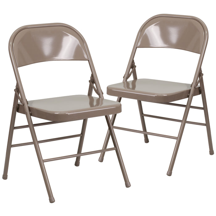 2 Pack Home & Office Portable Party Events Steel Metal Folding Chair
