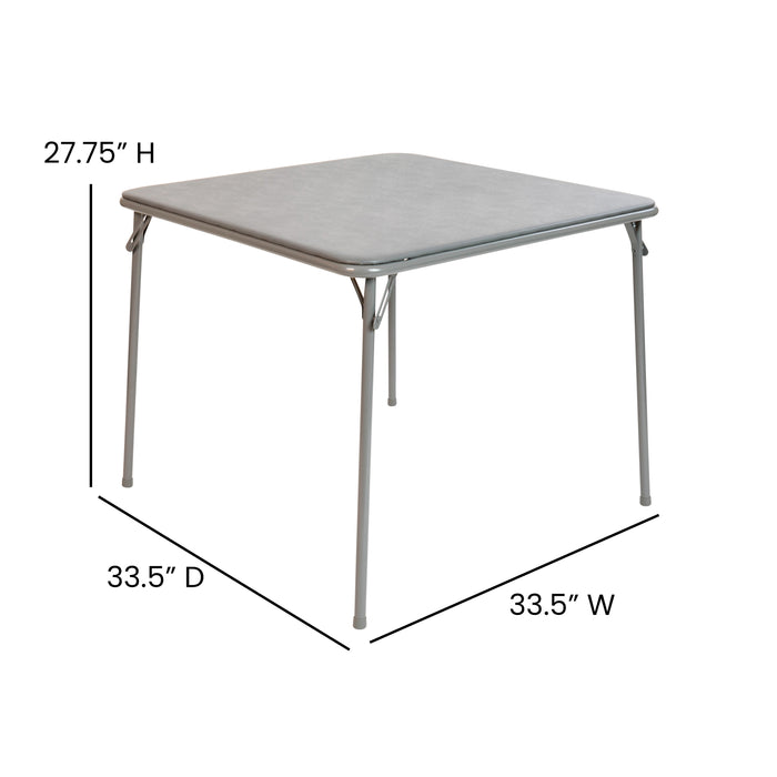 Foldable Card Table with Vinyl Table Top - Game Table - Portable Table
