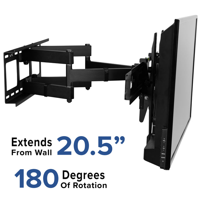 Full Motion TV Wall Mount-32"-55", 40"-84" TV-Built in Level-Quick Release Cords