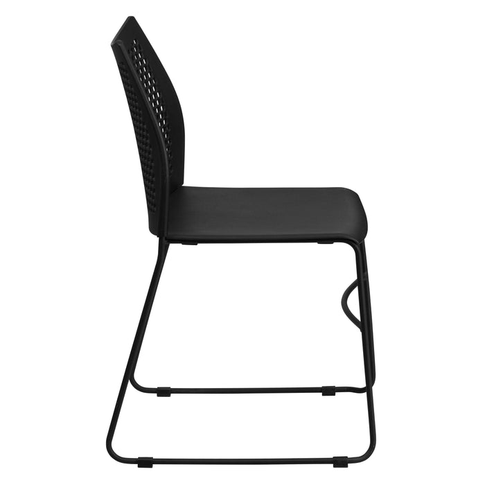 Home and Office Sled Base Stack Chair with Air-Vent Back - Guest Chair