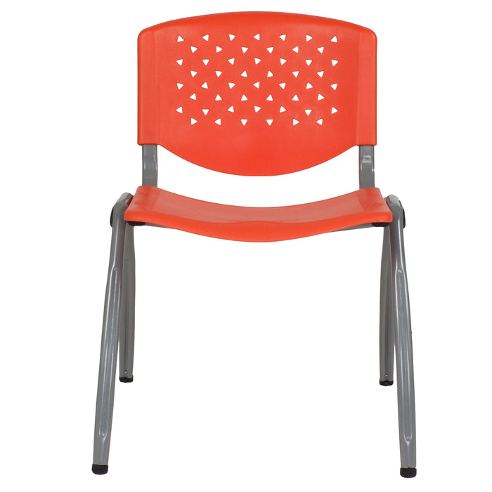 Home and Office Plastic Stack Chair with Perforated Back - Guest Chair