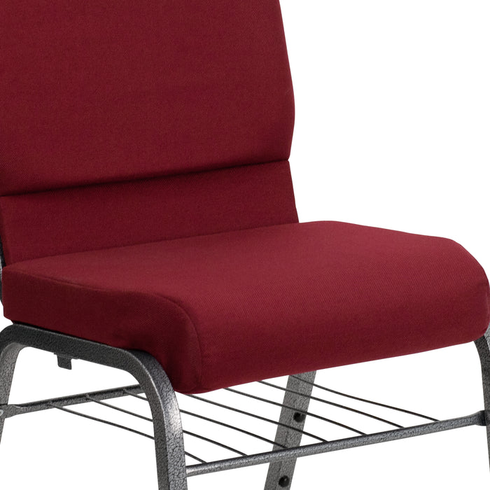 18.5"W Church/Reception Guest Chair with Book Rack