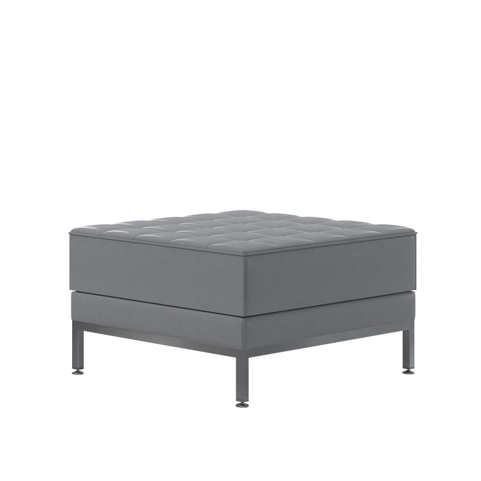 LeatherSoftSoft Quilted Tufted Living Room/Reception Ottoman
