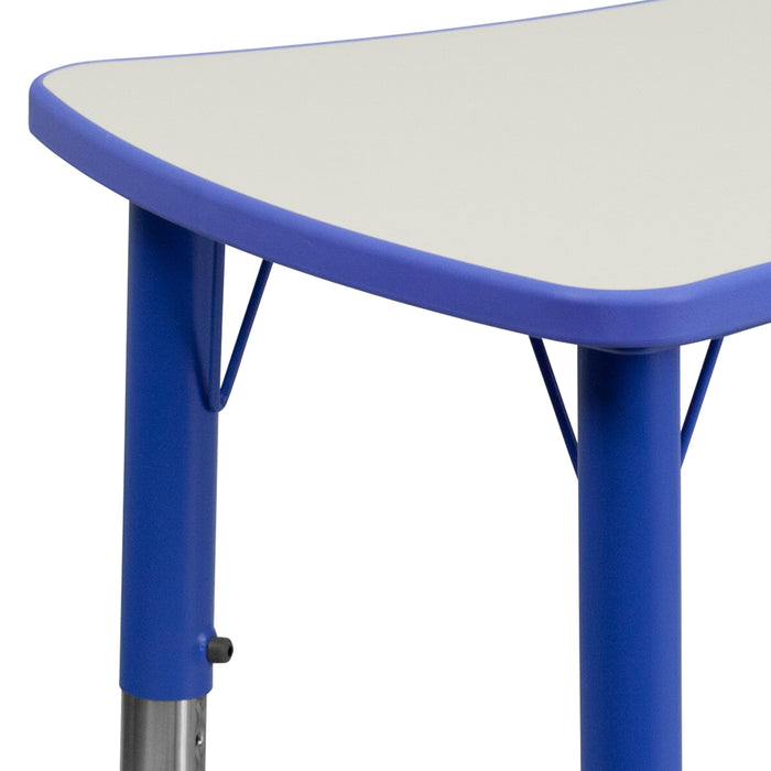 21.875"W x 26.625"L Rectangular Plastic Height Adjustable Activity Table