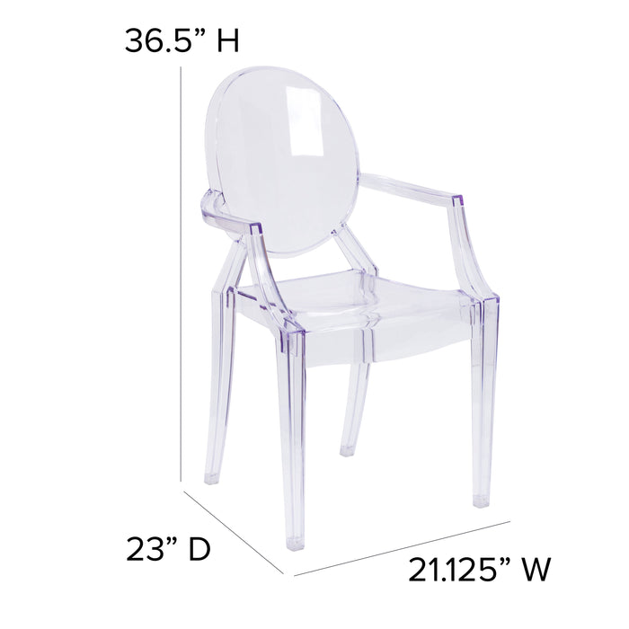 4 Pack Ghost Chair with Arms