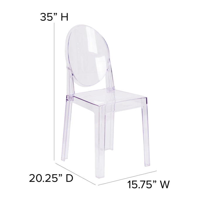 4 Pack Ghost Chair with Oval Back