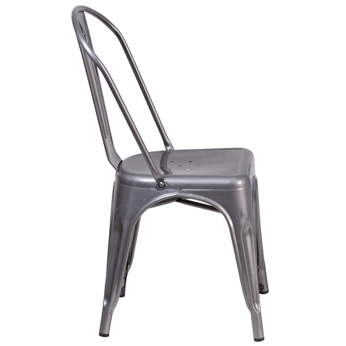 4 Pack Metal Indoor Stackable Chair