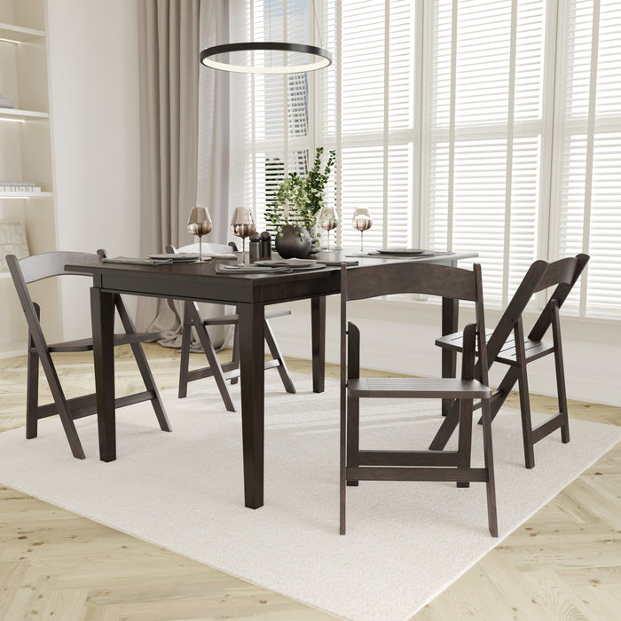 Magill Set of 4 Solid Wood Foldable Dining Chairs