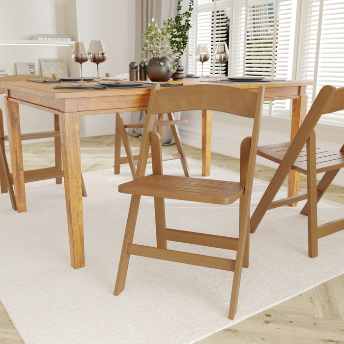 Magill Set of 4 Solid Wood Foldable Dining Chairs