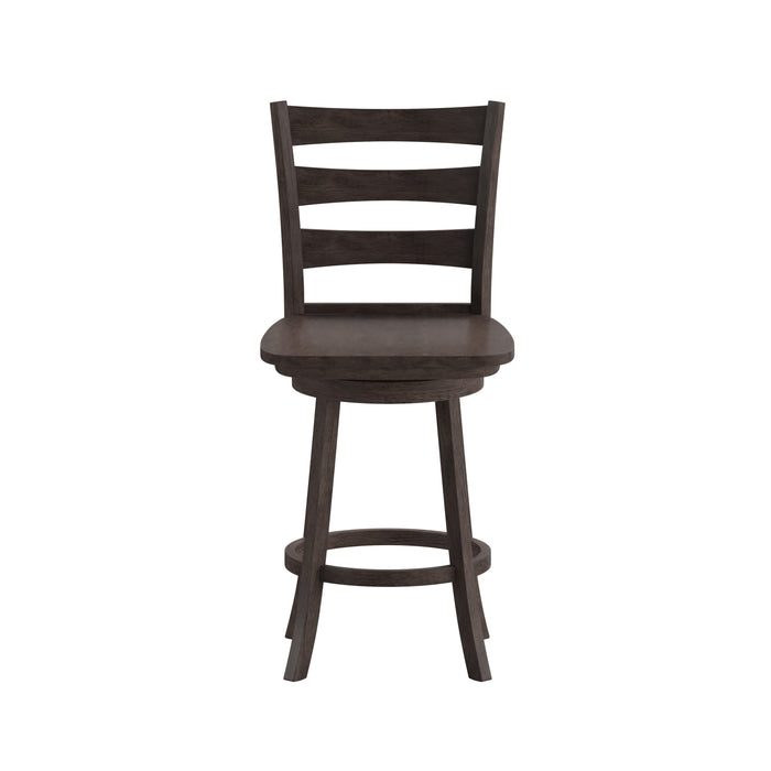 Vanya Classic Ladderback Counter Height Dining Stool with Wood Seat