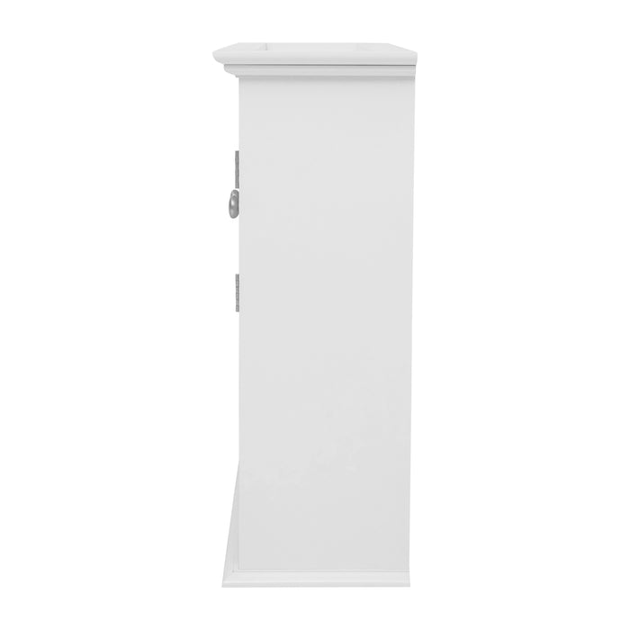 Dante Wall Mounted Bathroom Medicine Cabinet Organizer with Adjustable In-Cabinet Shelf, Dual Magnetic Closure Doors, Bottom Open Display Shelf
