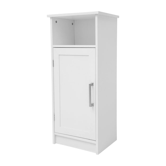 Vesta Bathroom Storage Cabinet Organizer with Adjustable In-Cabinet Shelf, Magnetic Closure Door, and Upper Open Shelf
