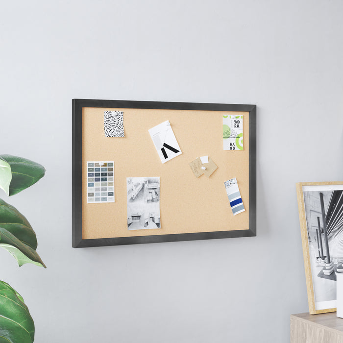 Mallory Wall Mount Cork Board with Wooden Push Pins