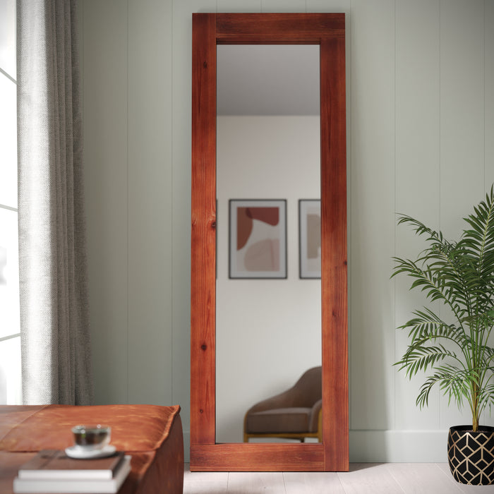 Gretel Rustic Solid Wood Full Length Floor Mirror, Wall Mounted or Wall Leaning