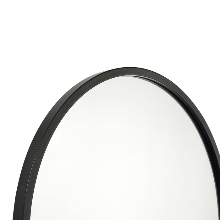Harlowe Slim Metal Framed Arched Wall Mirror for Hallways, Entryways, Dining and Living Rooms