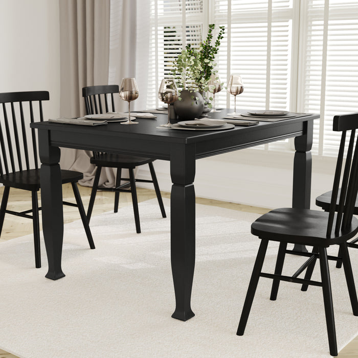 Milford Wooden Dining Table with Turned Wooden Legs