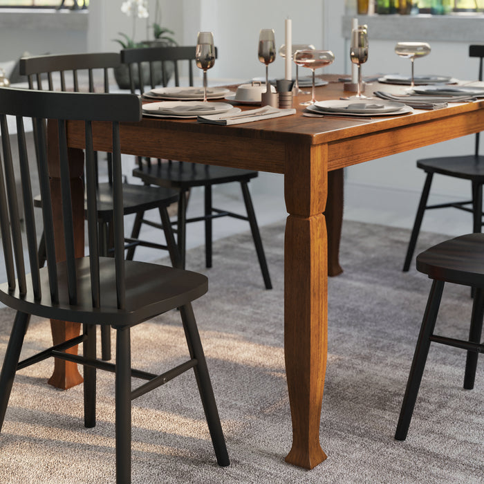 Milford Wooden Dining Table with Turned Wooden Legs