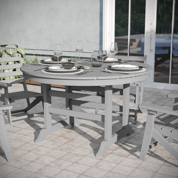 Elyria Indoor-Outdoor Recycled HDPE Adirondack Dining Table