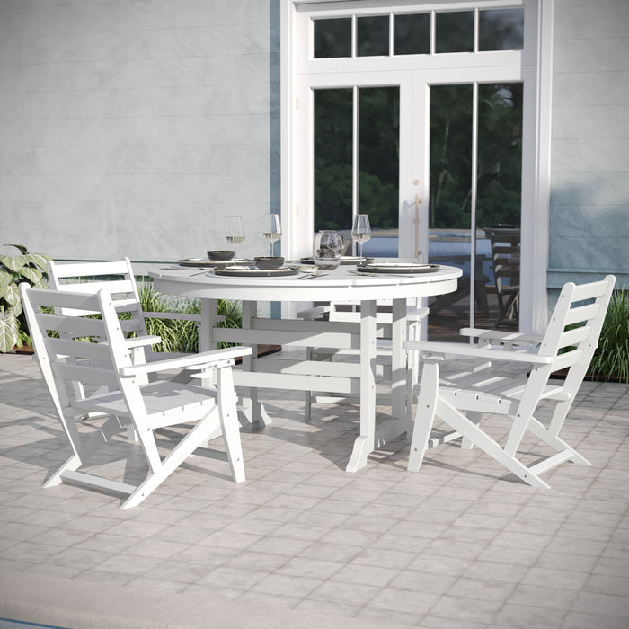 Elyria Indoor-Outdoor Recycled HDPE Adirondack Dining Table