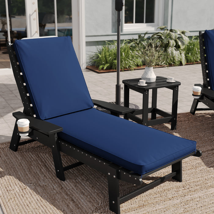Kavala Outdoor Water-Resistant Chaise Lounge Patio Cushion