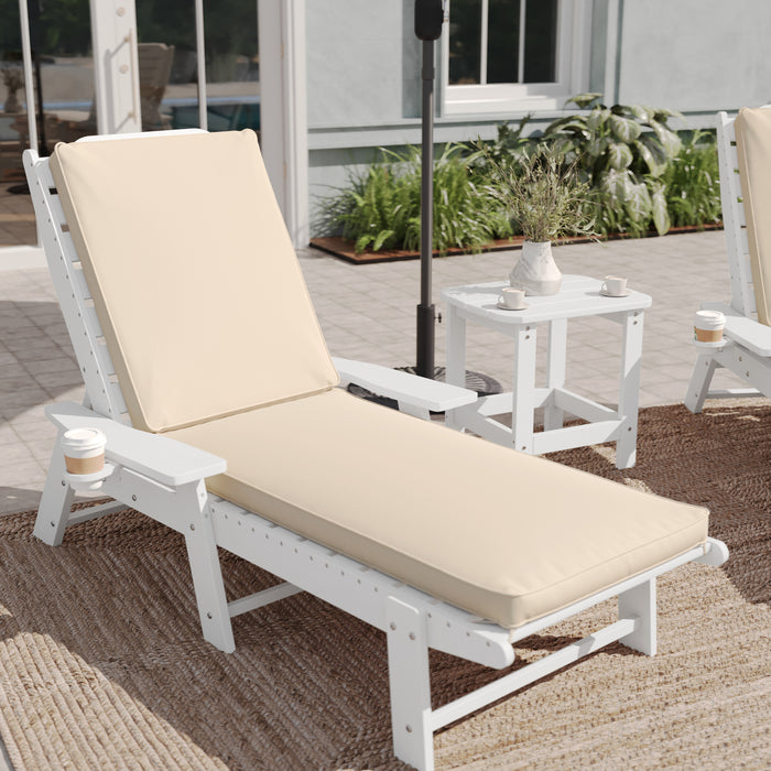 Kavala Outdoor Water-Resistant Chaise Lounge Patio Cushion
