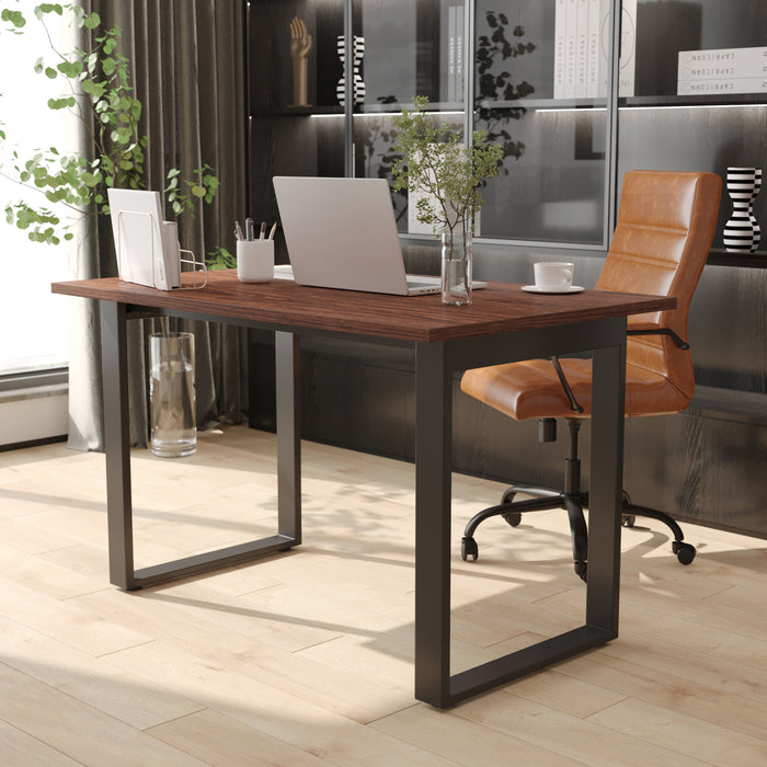 Remy 48x30 Dining or Gaming Table with Double Sided Laminate Table Top and Heavy Duty U-Frame Steel Base