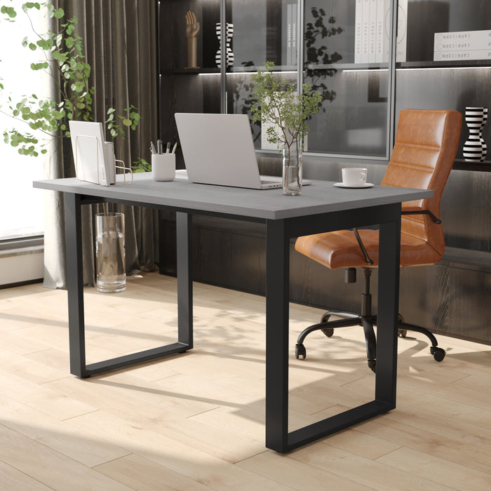 Remy 48x30 Dining or Gaming Table with Double Sided Laminate Table Top and Heavy Duty U-Frame Steel Base