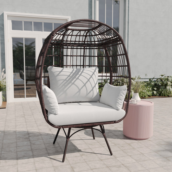 Stafford Indoor/Outdoor Oversized Swivel Lounge Egg Chair with