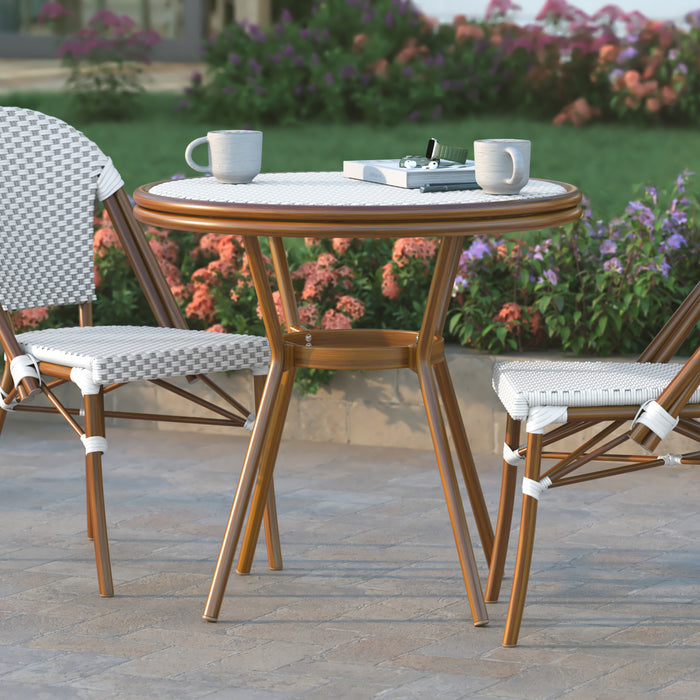 Patio Bistro Set Folding Wicker Patio Table Oval Table Chairs