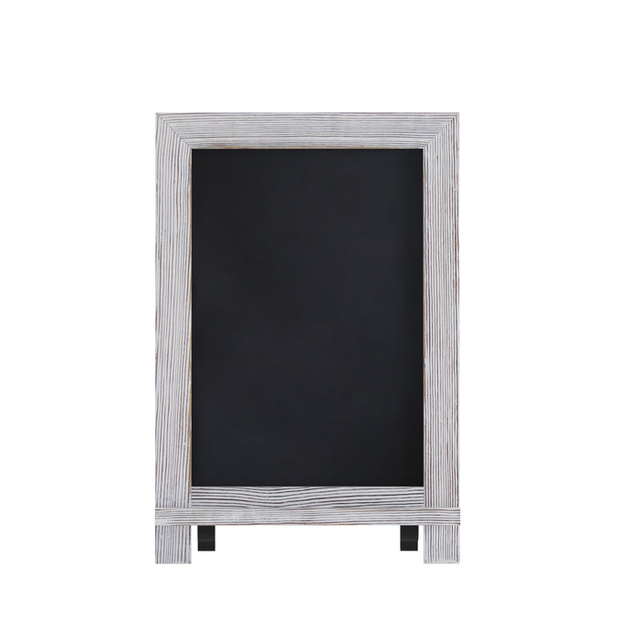 Burke Rustic Vintage Tabletop or Wall Hanging Chalkboard with Magnetic Surface and Folding Legs