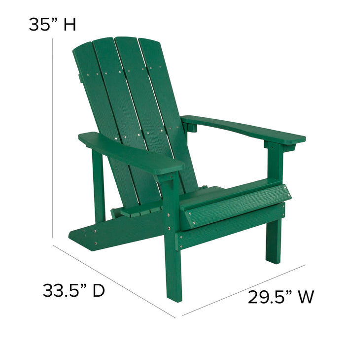 2 Pack Outdoor All-Weather Poly Resin Wood Adirondack Chairs